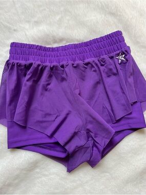 REBEL ATHLETIC Girls' Purple Active Skort with Star Accent